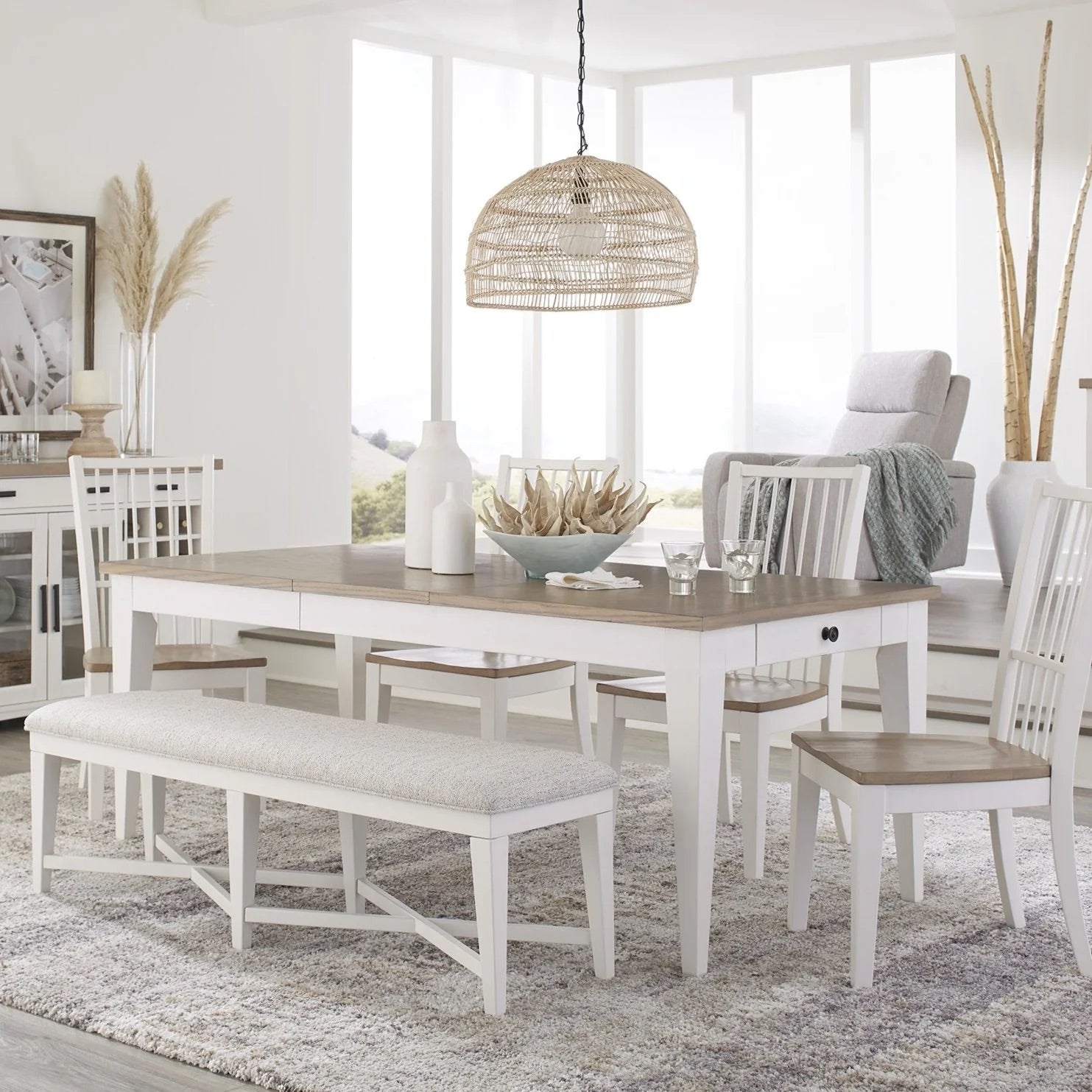 AMERICA10:Americana Dining Table & 4 Cha, Styled