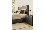 AMY000016:Amy Upholstered Panel Bed With, Styled