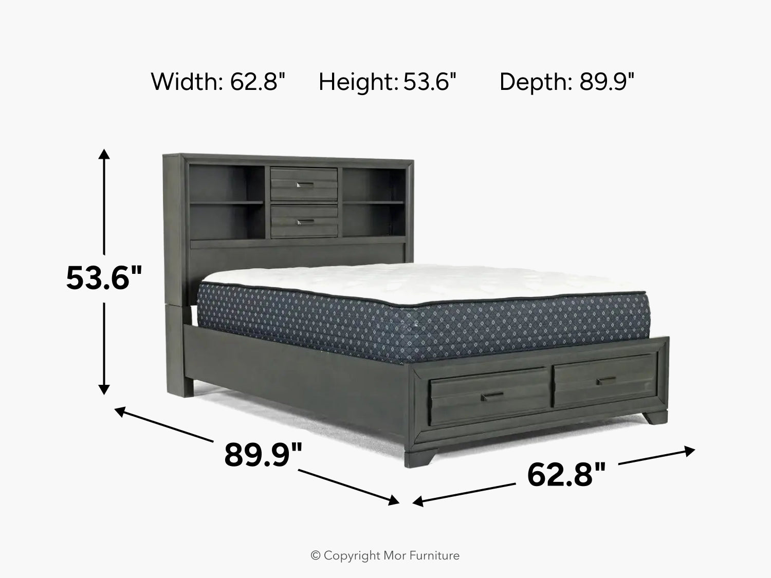 879501158:Andes Bookcase Bed, 