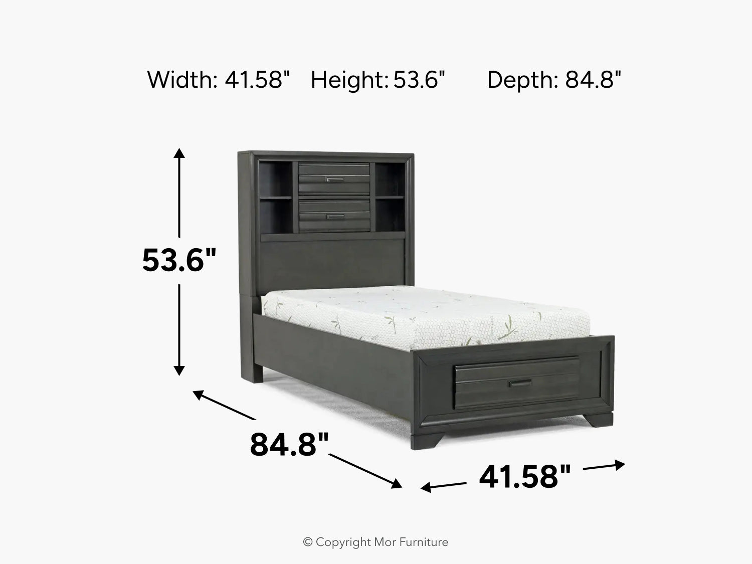 906174234:Andes Bookcase Bed, 