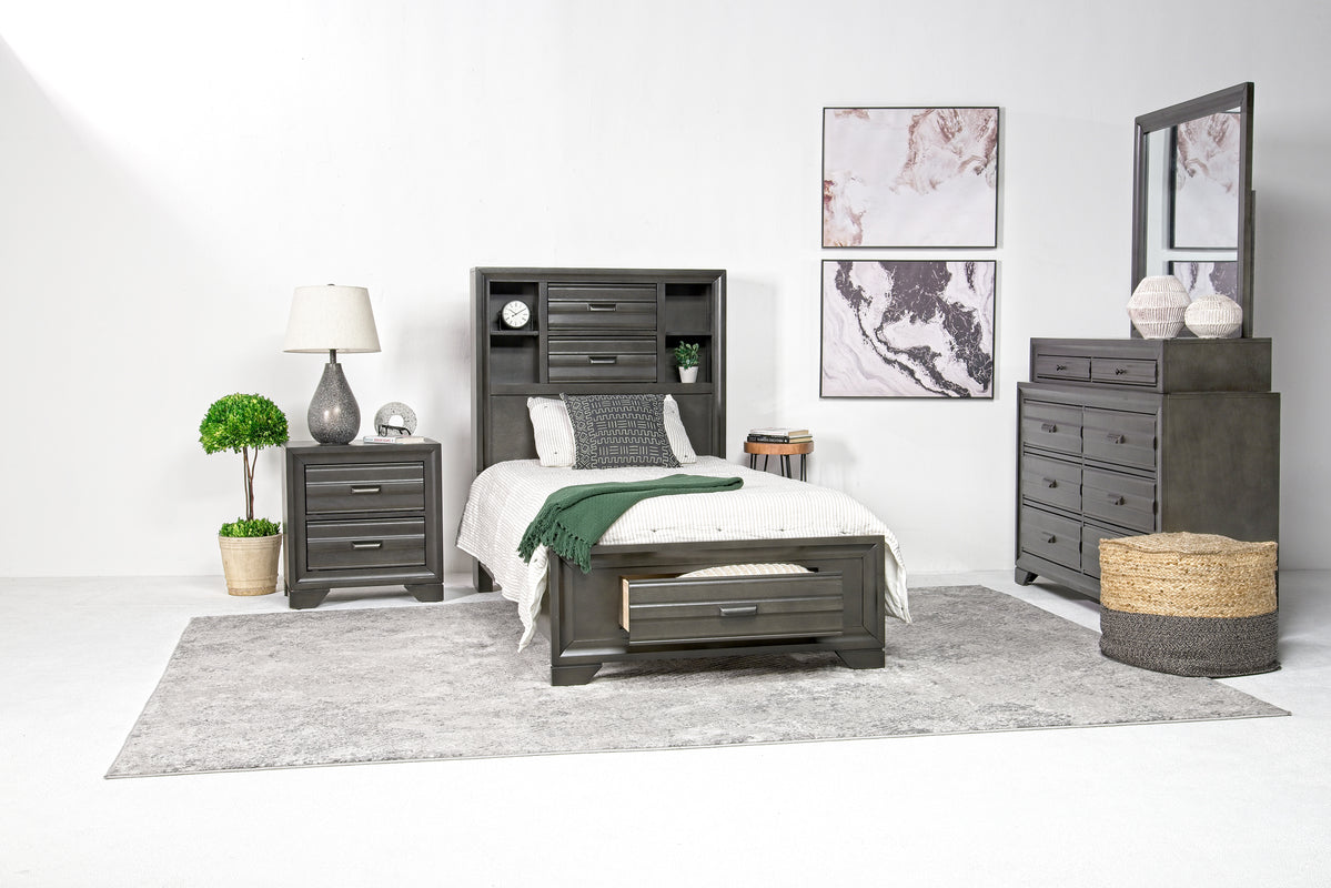 ANDES0041:Andes Bookcase Bed With Storag, Styled