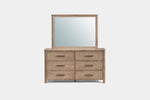 ANIKA0003:Anika Upholstered Bed & Dresser & Mirror & Nightstand, Front