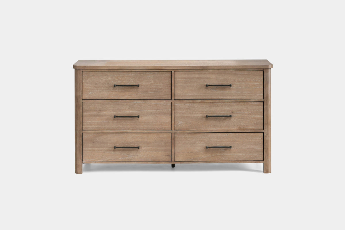 ANIKA0009:Anika Upholstered Bed & Dresser & Mirror & Nightstand, Front