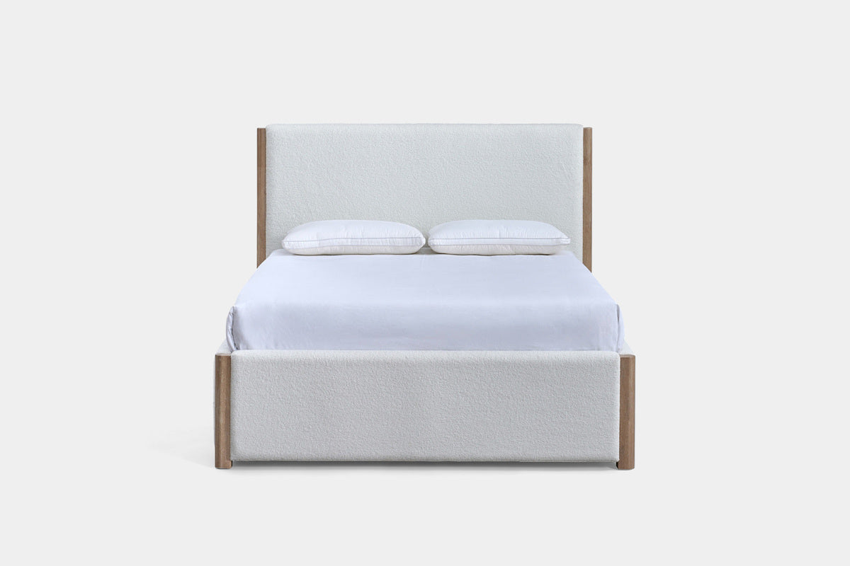 ANIKA0003:Anika Upholstered Bed & Dresser & Mirror & Nightstand, Front