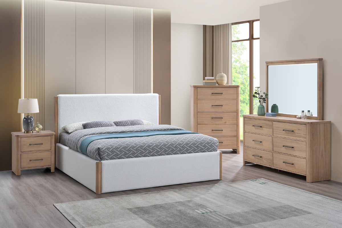 ANIKA0001:Anika Upholstered Bed, Styled