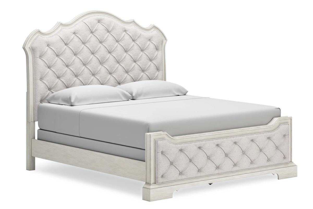 ARLENDY04:Arlendyne Upholstered Bed & Dr, Angle