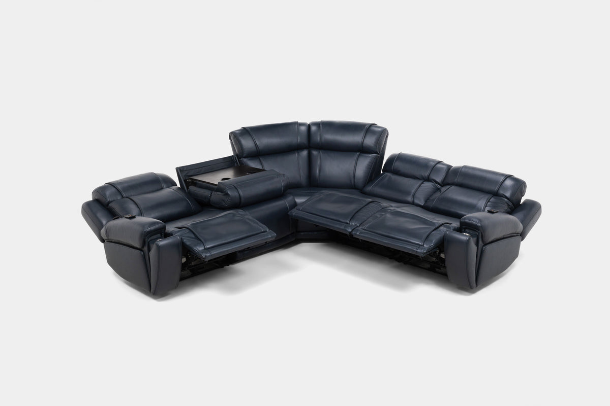 ARLO00000:Arlo 5 Piece 3 Power Sectional With 3 Power Armless Recliner,  ReclinedAngled