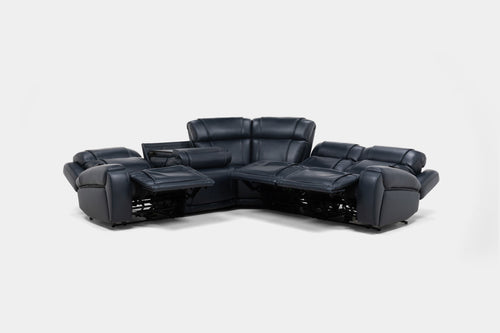 ARLO00000:Arlo 5 Piece 3 Power Sectional With 3 Power Armless Recliner,  ReclinedAngled