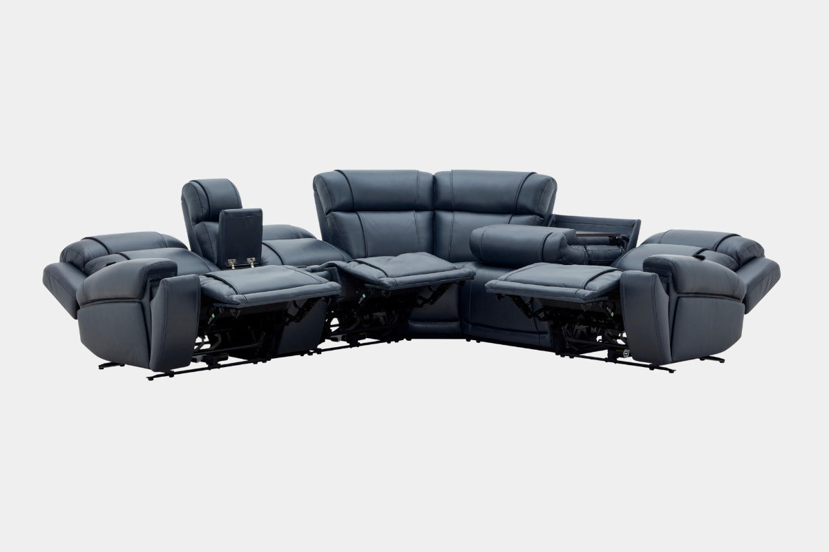 ARLO00000:Arlo 5 Piece 3 Power Sectional With 3 Power Armless Recliner, 