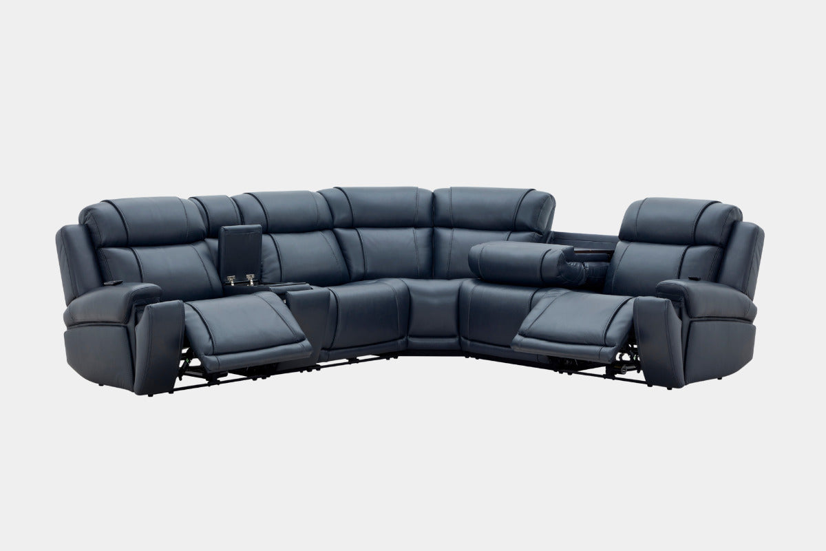 ARLO00000:Arlo 5 Piece 3 Power Sectional With 3 Power Armless Recliner, 