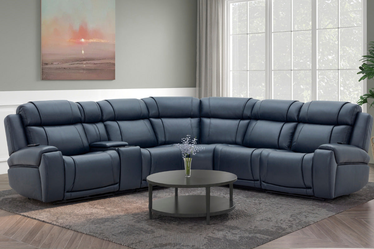 ARLO00000:Arlo 5 Piece 3 Power Sectional With 3 Power Armless Recliner, Styled