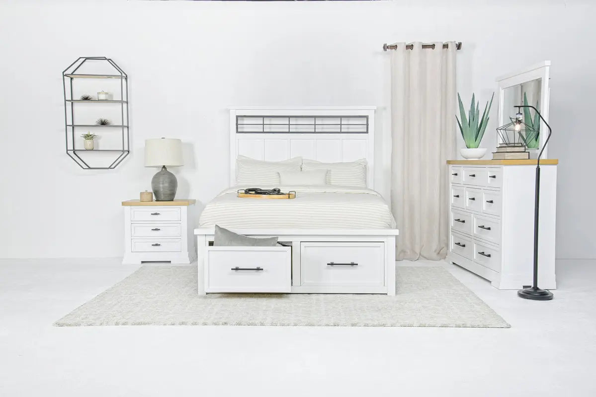 ASHBRYN01:Ashbryn Storage Bed & Dresser , Styled