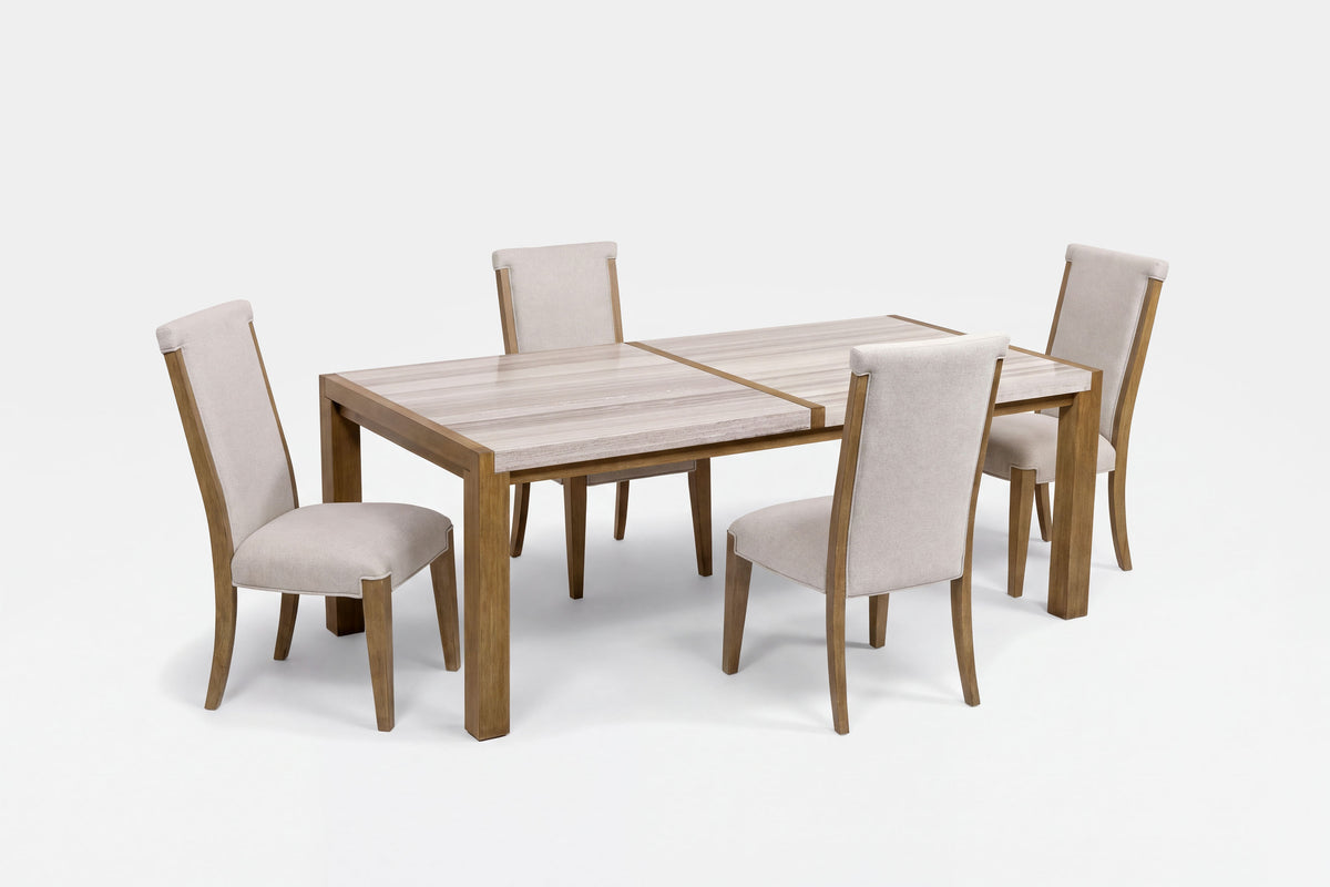 ASPENVA1F:Aspen Valley Dining Table & 4 Chairs, Angled