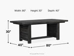 538553525:Aspen Valley Trestle Dining Table, 