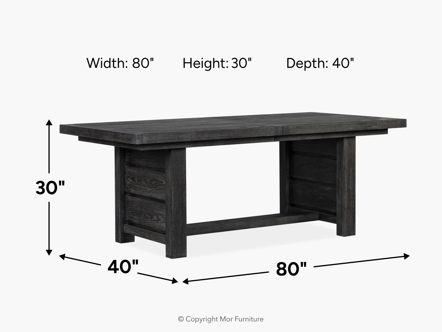 538553525:Aspen Valley Trestle Dining Table, 