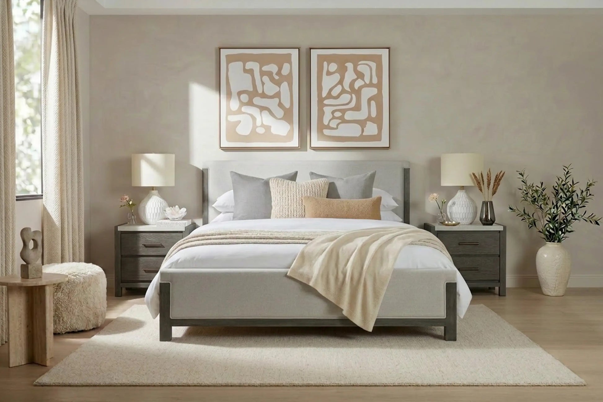 ASPEN0108:Aspen Valley Upholstered Bed, 