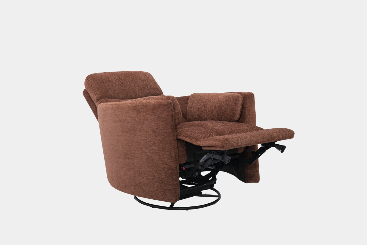 367002364:Auburn Swivel Gliding Recliner,  ReclinedAngled