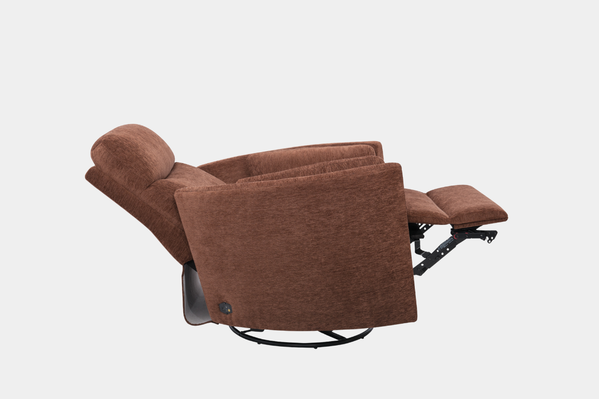 367002364:Auburn Swivel Gliding Recliner, Side Reclined