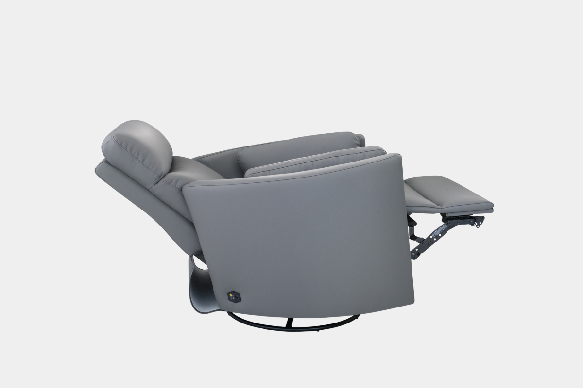 376650187:Auburn Swivel Gliding Recliner, Side Reclined