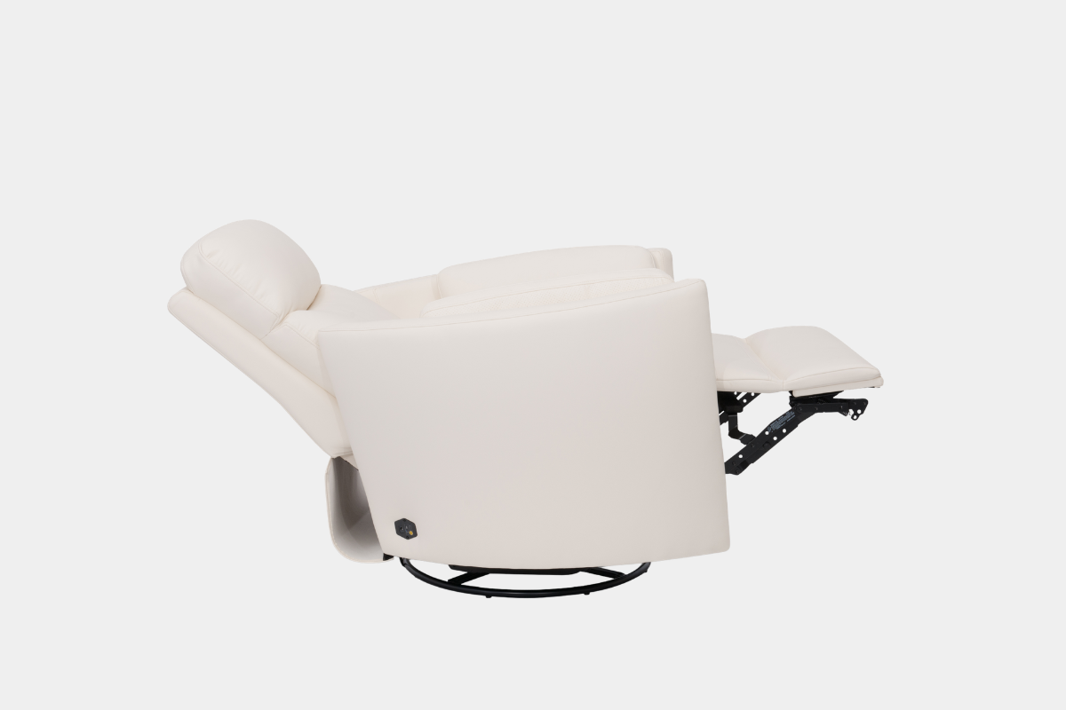 974381358:Auburn Swivel Gliding Recliner, Side Reclined