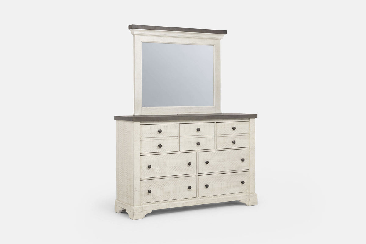 AUGUSTA06:Augusta Panel Bed With Storage & Dresser & Mirror & Nightstand, Angled