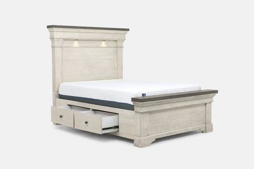 AUGUSTA01:Augusta Panel Bed With Storage, Open