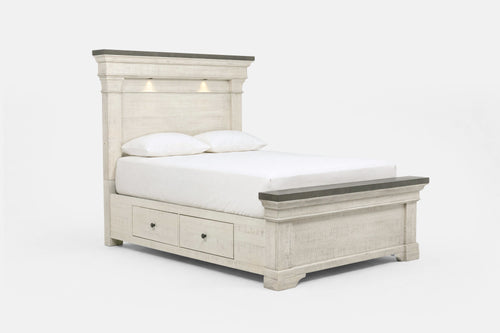 AUGUSTA01:Augusta Panel Bed With Storage, Angled