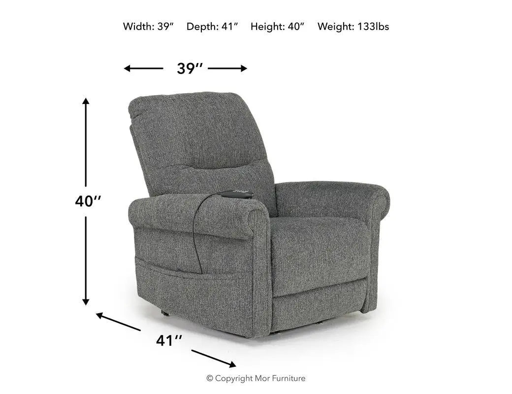998208633:Aureta 2 Power Lift Chair, AngledAngle
