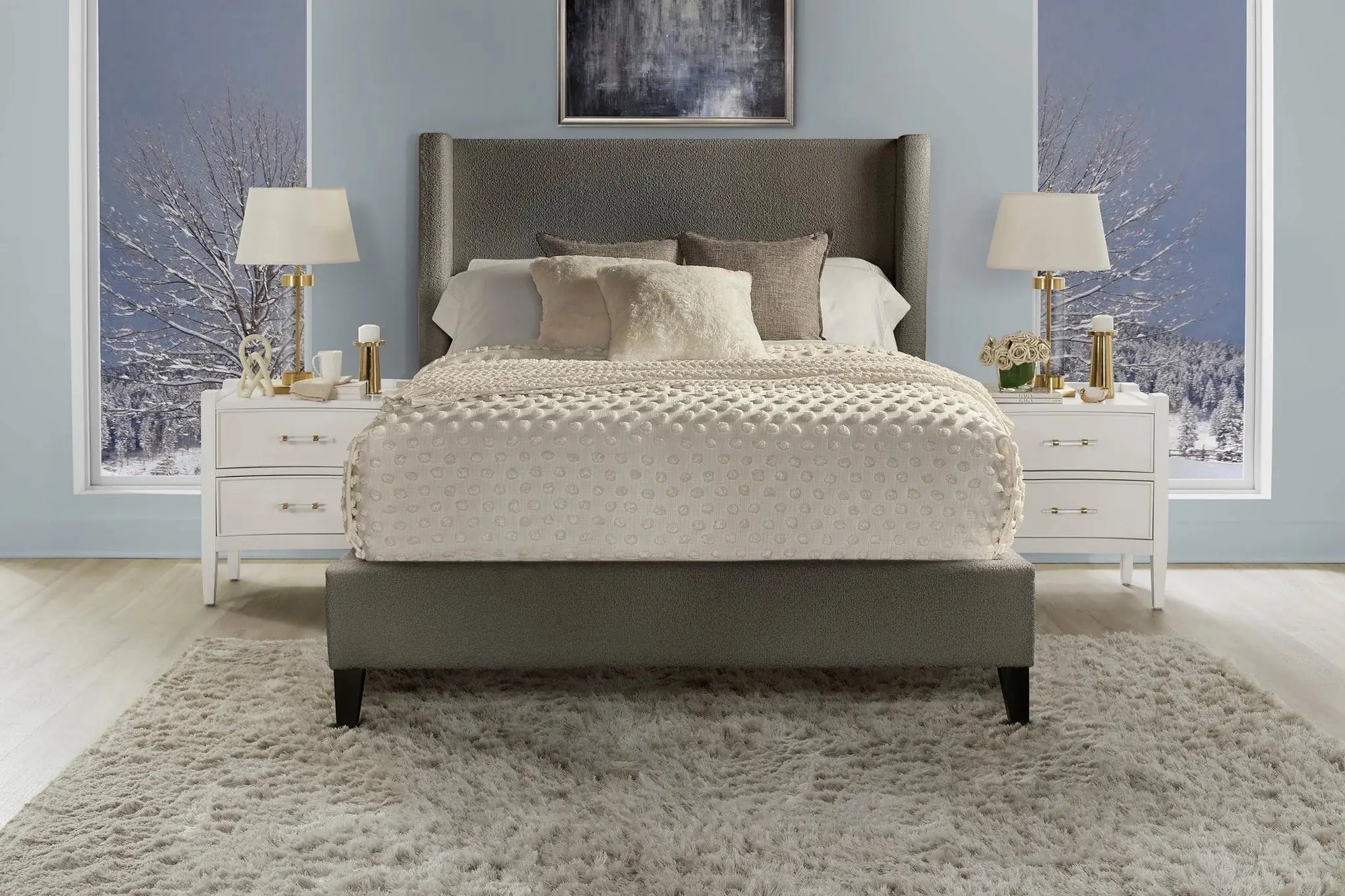 ANGEL0001:Angel Upholstered Bed, Front