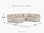 BERMCUS06:Bermuda Tux Loveseat Chaise Se,