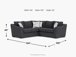 BRAZIL000:Brazil Tux Loveseat Sectional, 
