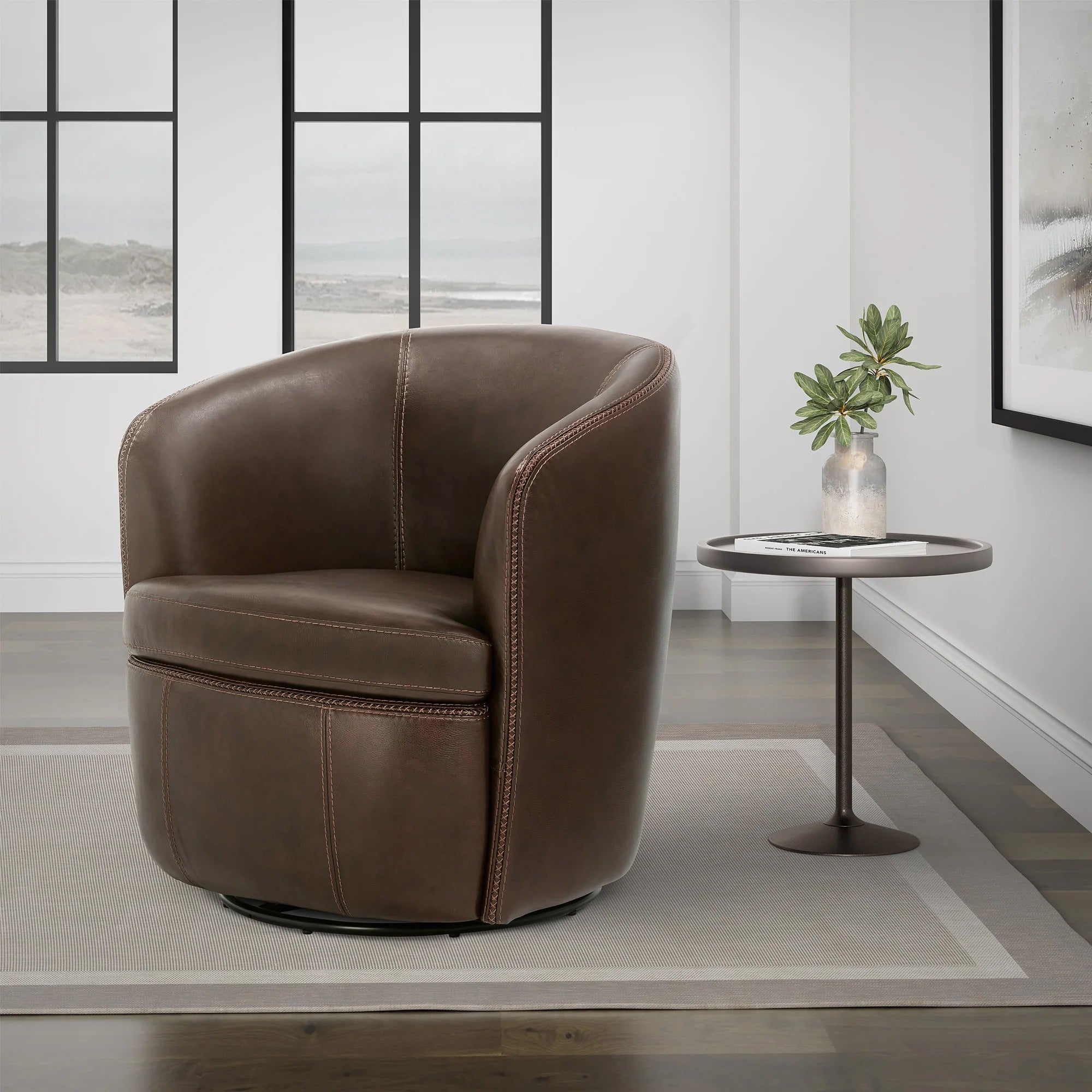 425238472:Barolo Swivel Chair, Styled