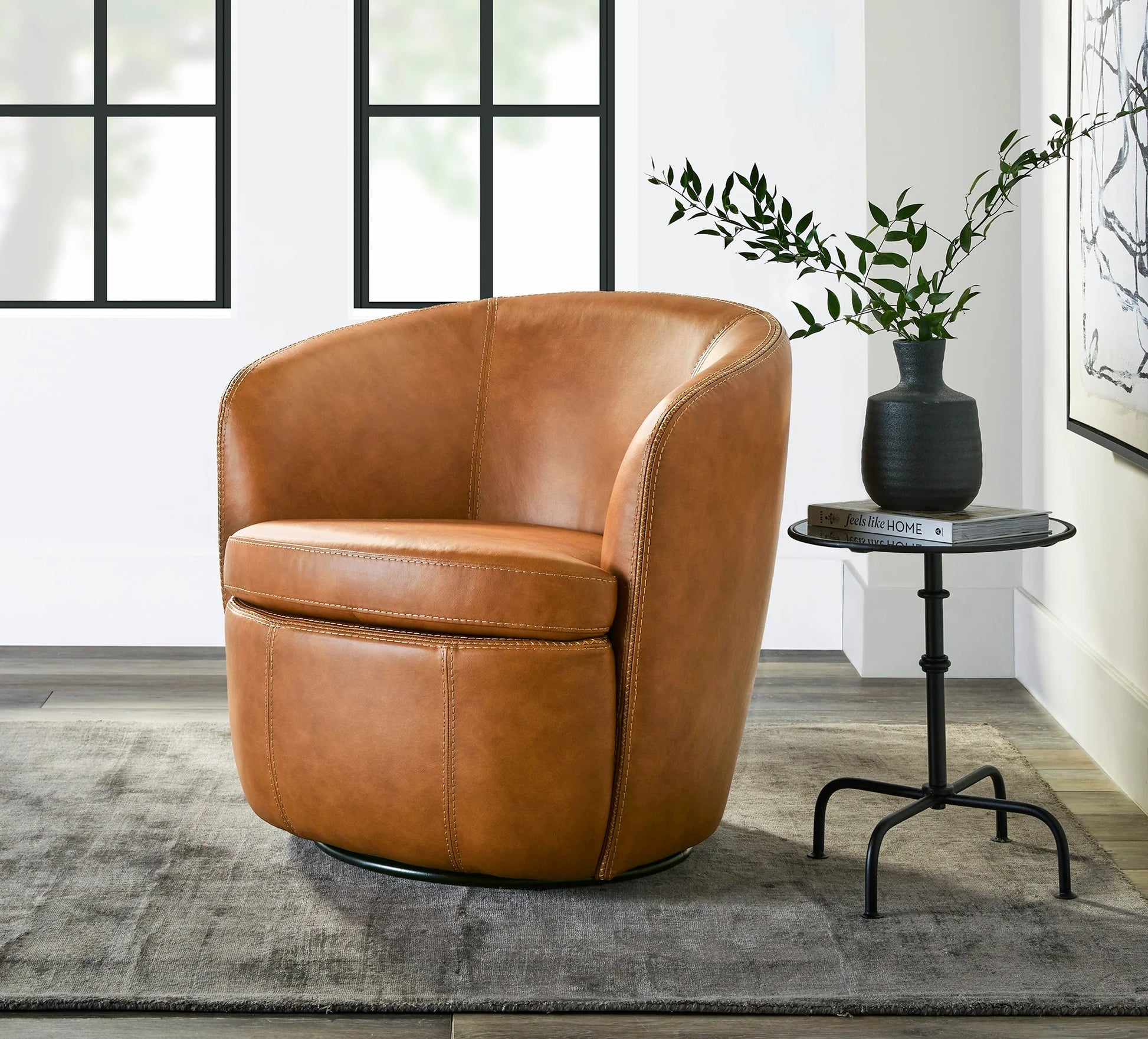 151740874:Barolo Swivel Chair, Styled