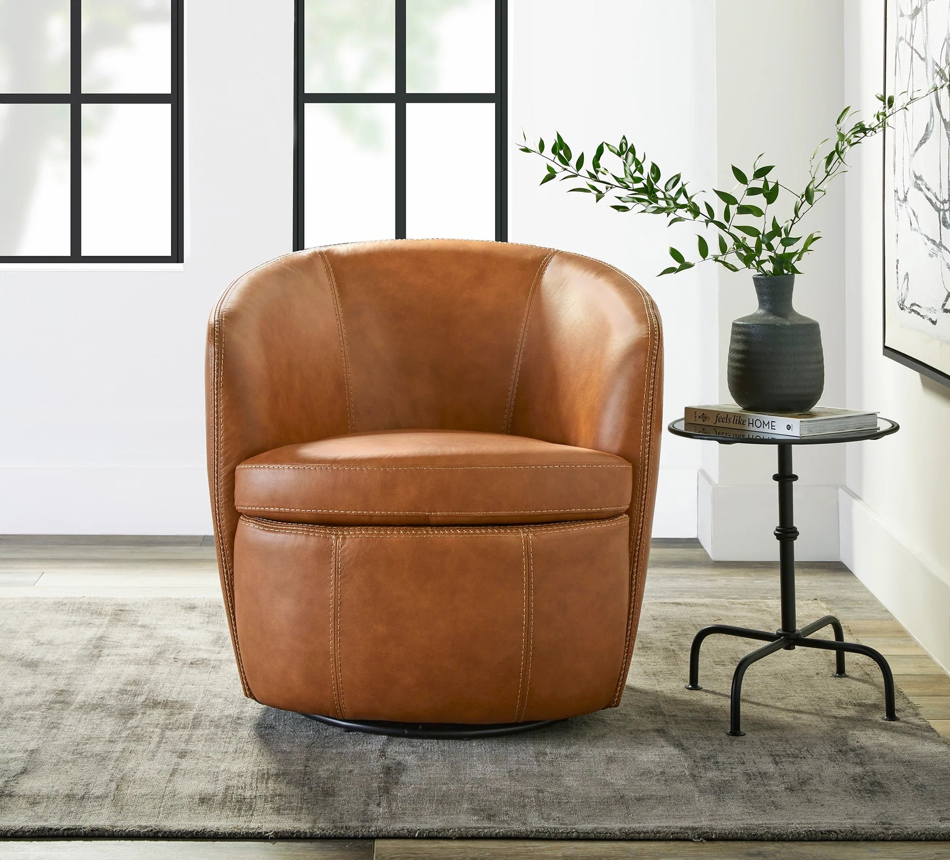 151740874:Barolo Swivel Chair, StyledFront