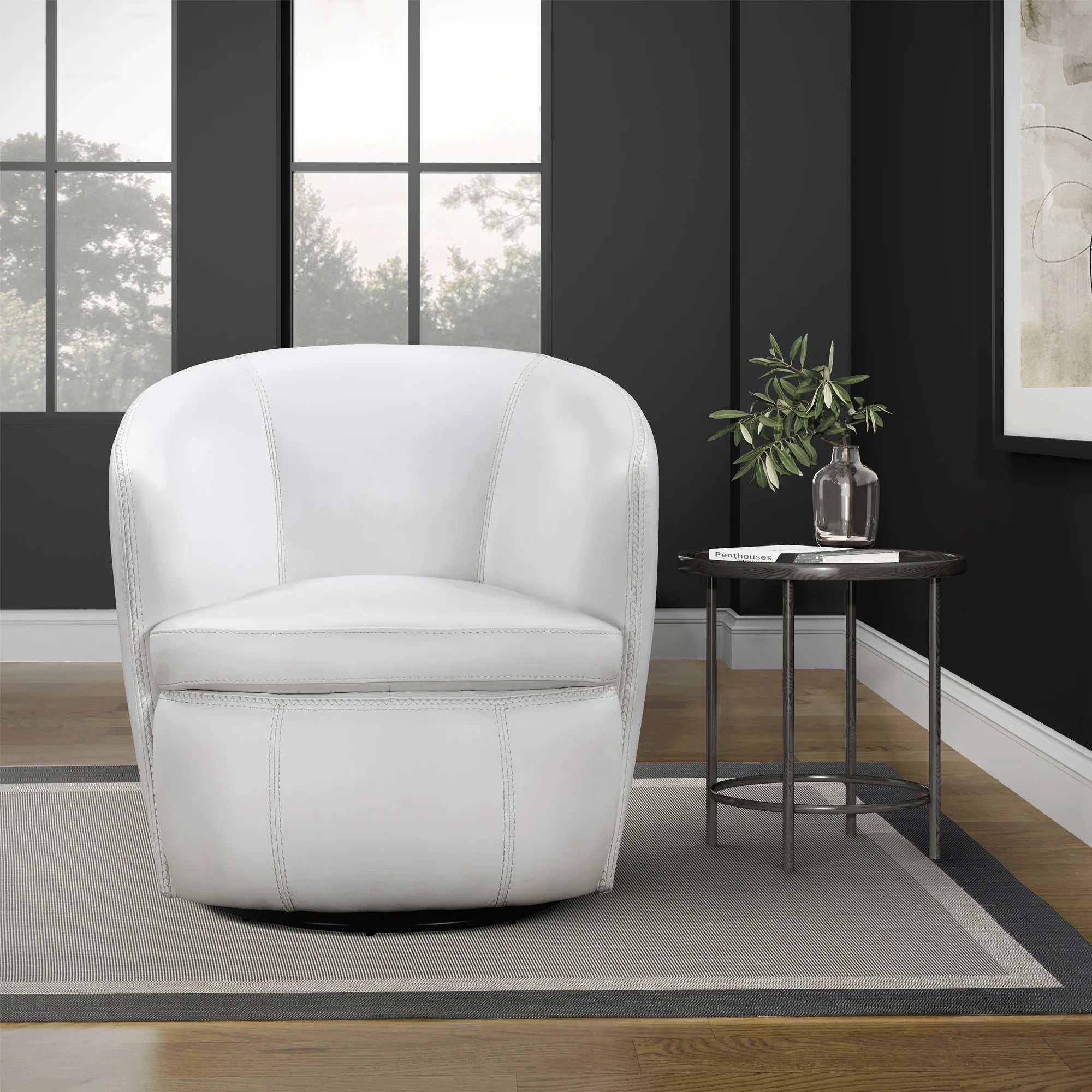 652378737:Barolo Swivel Chair, StyledFront
