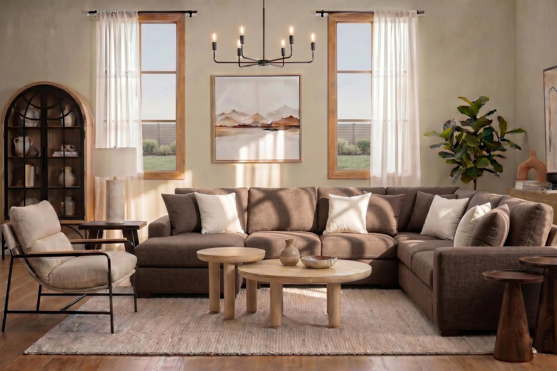 BARRETT04:Barrett Tux Sofa Chaise Sectional, 