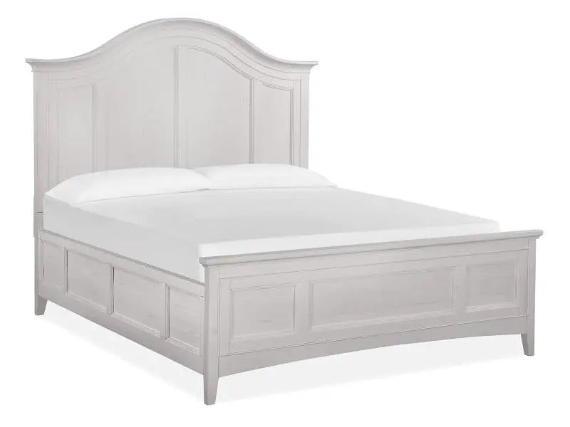 844849966:Bay Creek Arch Panel Bed, Dresser, Mirror & Nightstand in White, California King, Image 2