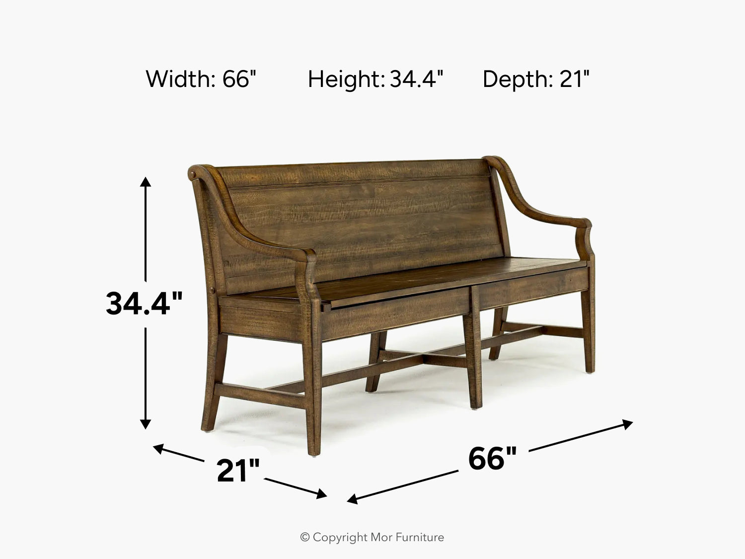 661317142:Bay Creek Dining Bench, 