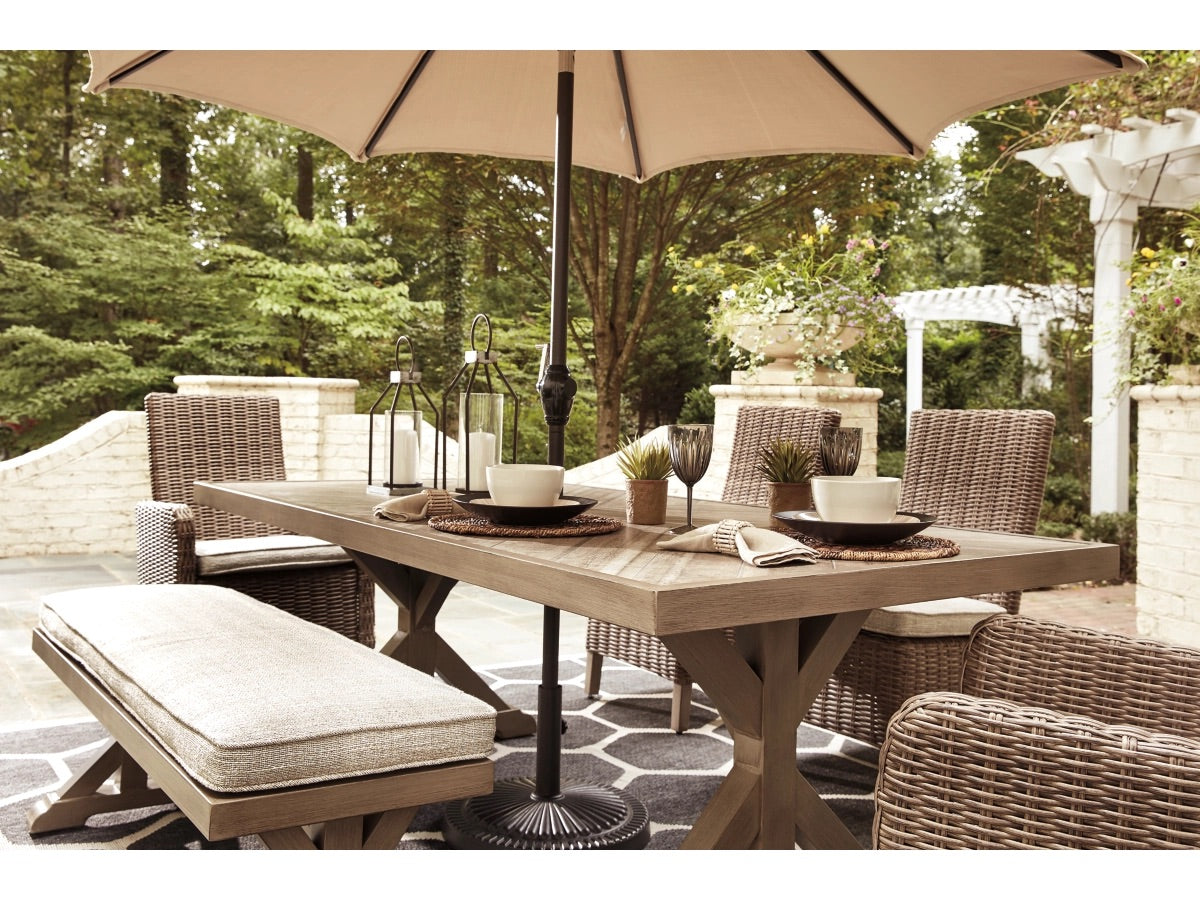 704953039:Beachcroft Outdoor Dining Tabl, Styled