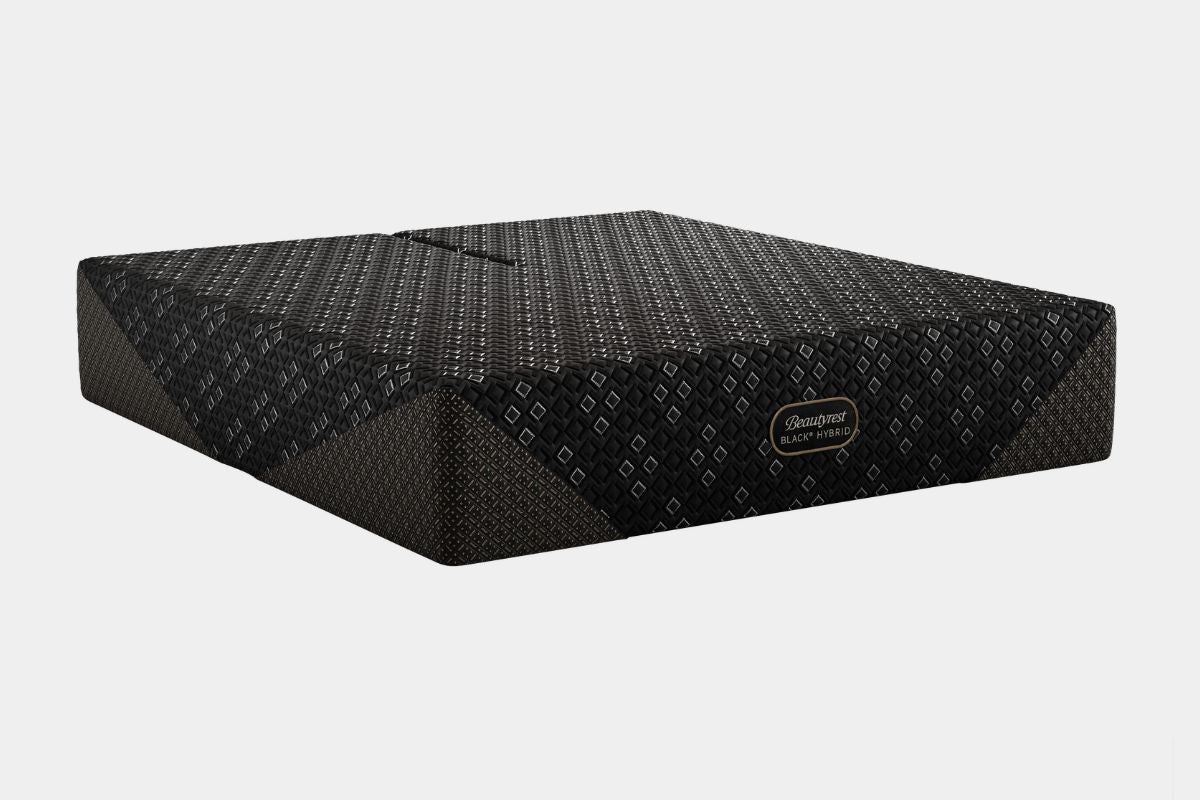 015660652:Simmons Beautyrest Black Hybrid Series 3 Xcs Mattress, Angled