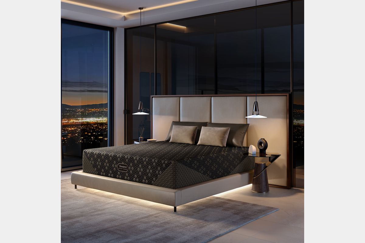 902107373:Simmons Beautyrest Black Hybrid Series 4 Xcs Mattress, StyledAngled