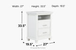 665374331:Bella 2 Drawer Nightstand,