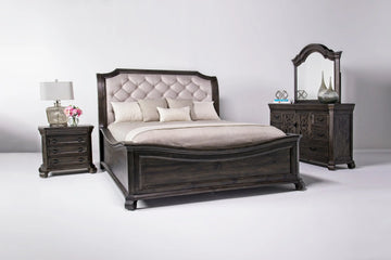 BELLAMY03:Bellamy Sleigh Bed & Dresser &, Styled