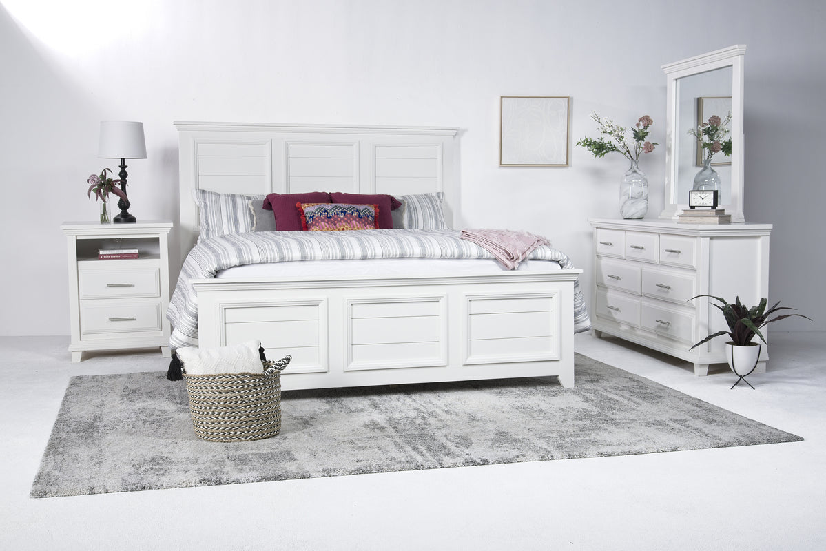 BELLABEDC:Bella Panel Bed & Dresser & Mi, Styled
