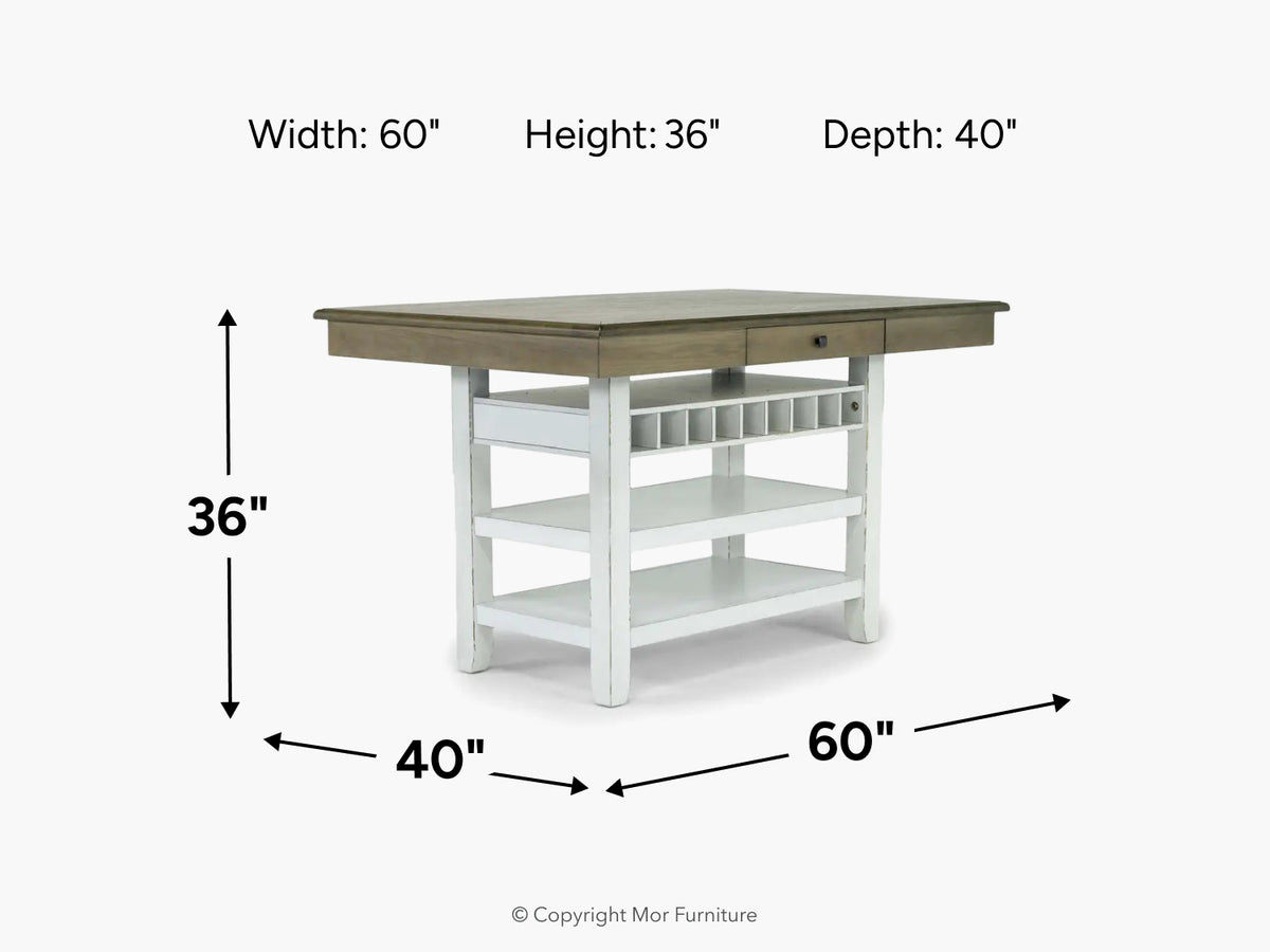 494464500:Bellevue Counter Height Dining Table, 