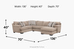 BERMUDAZK:Bermuda Extra Large Sofa Chaise, 