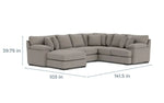 BERMCUS15:Bermuda Tux Loveseat Chaise Se, 