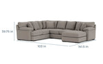 474881996:Bermuda Tux Loveseat Chaise Se, 