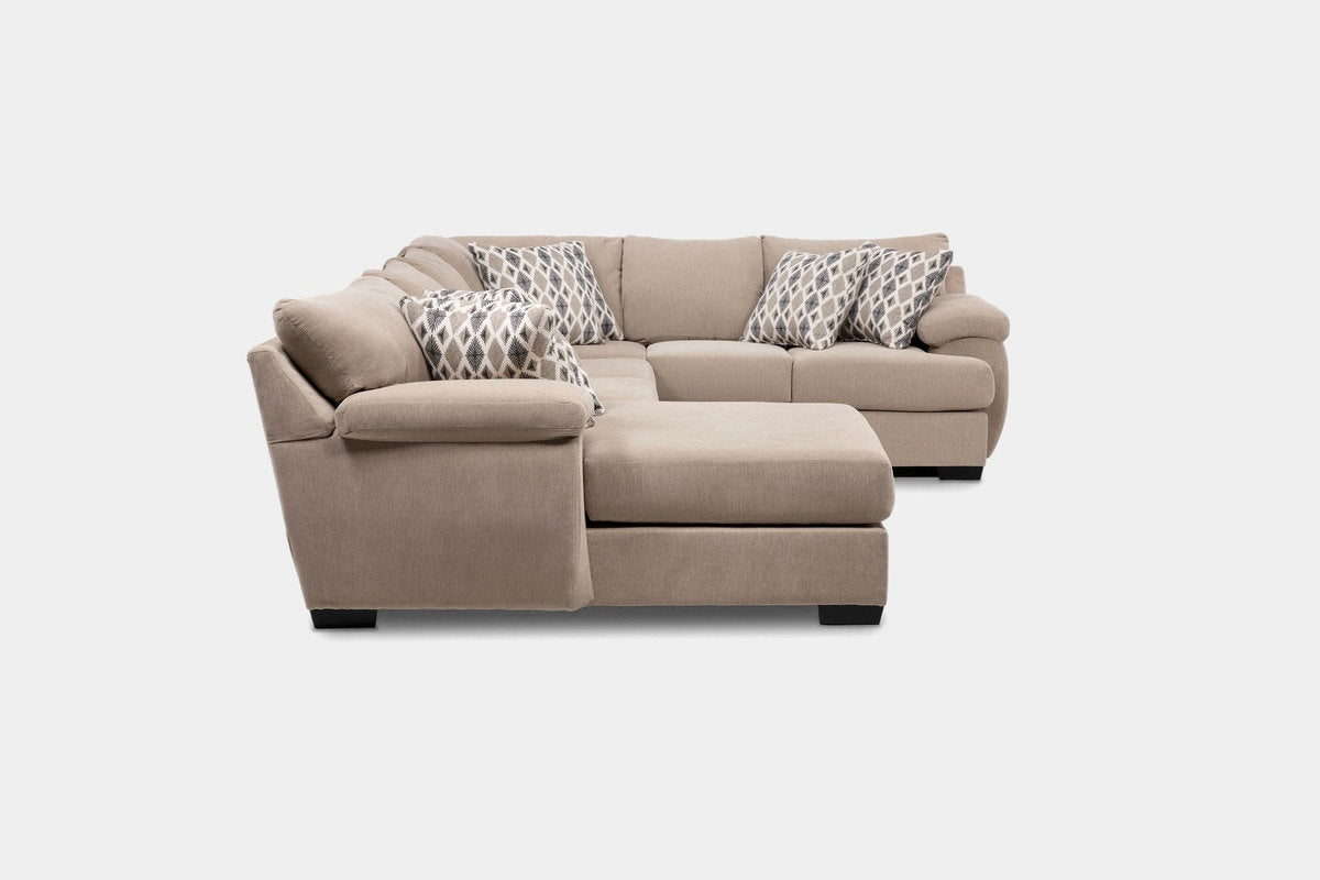 BERMUDAZD:Bermuda Tux Loveseat Chaise Sectional, Side