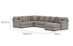 BERMCUS08:Bermuda Tux Sofa Chaise Sectio, 
